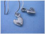 unique art jewelry earrings sterling silver heart droplets