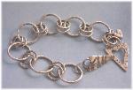 unique sterling silver WCA link bracelet