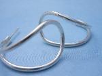 handmade earrings swoop sterling silver double curve- view 1